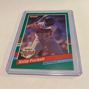 Kirby Puckett Rare Error! 1990 Donruss Baseball Card no dot after inc. Wrong DOB